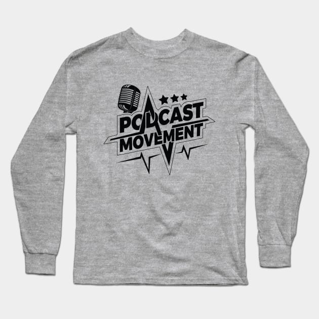 Lightening Logo Dark Long Sleeve T-Shirt by Podcast Movement